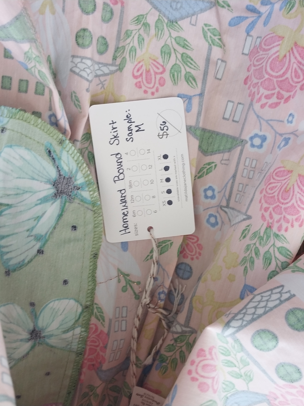 Matilda Jane Homeward Bound Print Skirt with Striped Waistband NWT - Picture 5 of 7